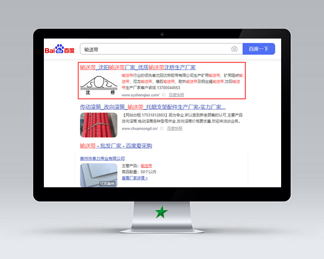 輸送帶廠家網站優化案例